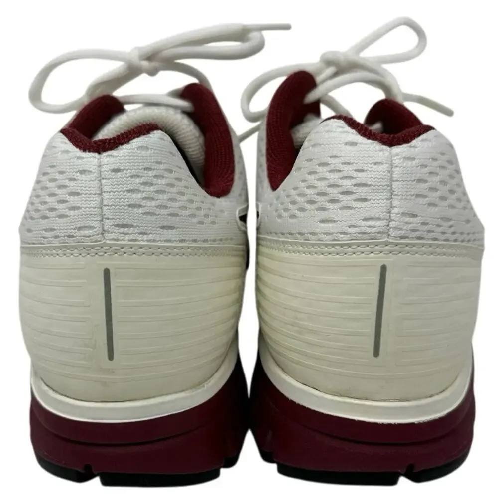 Nike Pegasus Men’s 12.5 White Red Running Shoes Fitsole Cushioned 525147-105